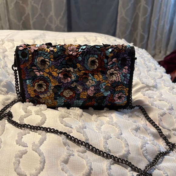 Coach Multicolor Sequin Floral Clutch - Picture 7 of 8